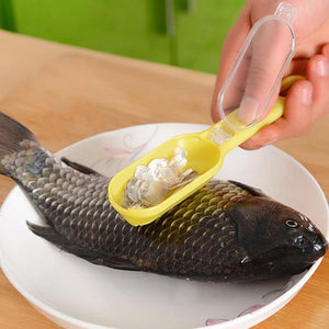 1 UNID Dispositivo de Limpieza de Escalas de Pescado Rascador Raspador de Piel de Pescado Peeler Remover Hogar Cocina Gadgets Herramientas de Cocina