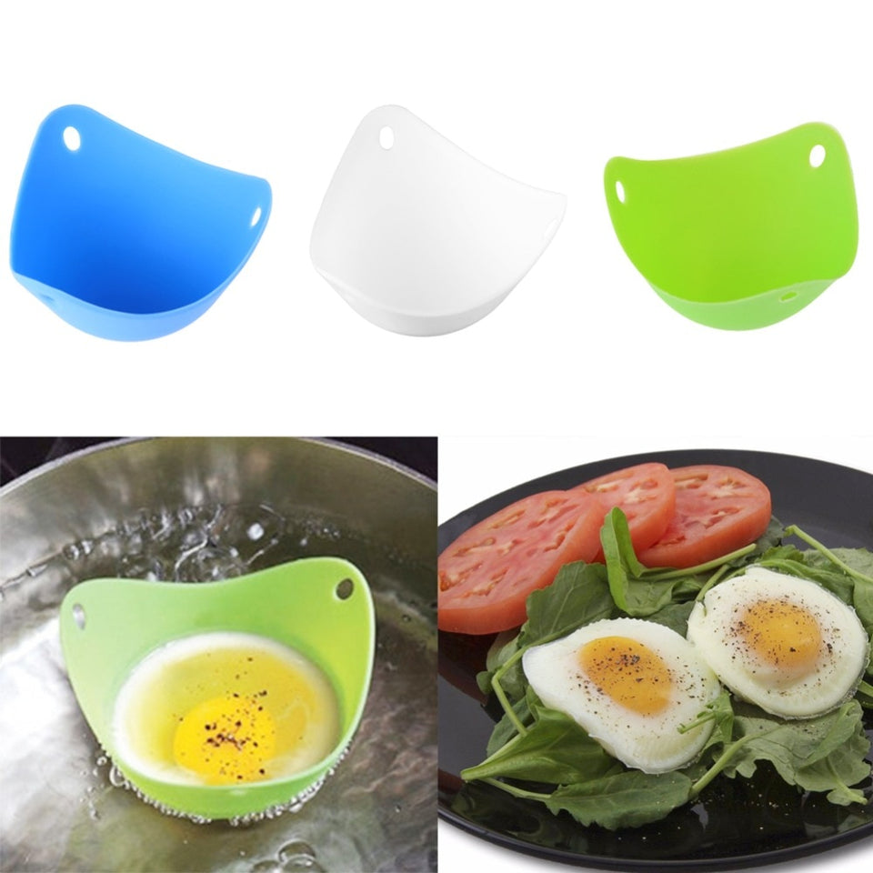 Huevo de silicona 1PC cazador furtivo de la crepe huevo Poach vainas Hornear Copa Utensilios de cocina Utensilios para hornear bricolaje herramienta útil huevo